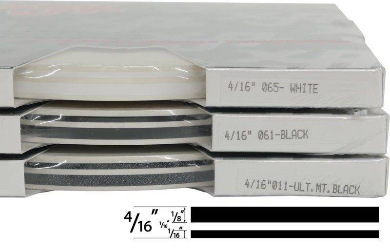 UNIVERSAL يونيفرسال TFX 0004061 - تخصيص أوتوماتيكي بخطين مخططين - 4/16" × 150' (1/8" شريط، 1/16" فجوة، ثم 1/16" شريط) - 061-أسود - Image 4